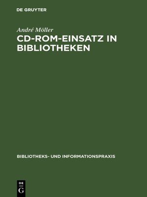 cover image of CD-ROM-Einsatz in Bibliotheken
